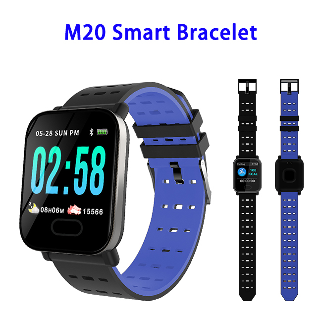 CE RoHs M20 Waterproof Fitness Watch Smart Sport Bracelet (Blue