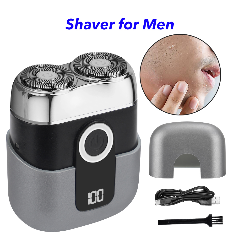 Type C Charging Pocket Size Mini Electric Shaver Waterproof Rechargeable Beard Trimmer Electric Beard Clipper