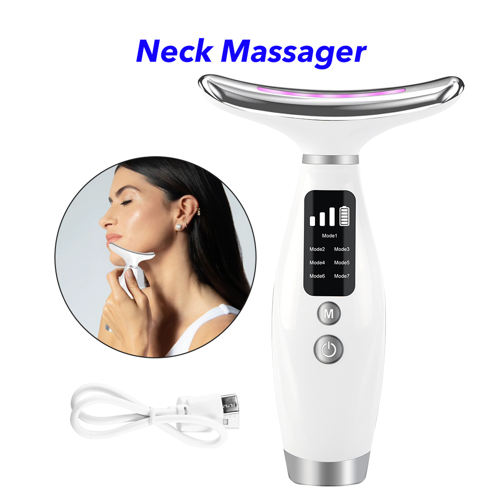 Facial Massager for Face and Neck Face Sculpting Wand Red Light Therapy 7 Colors Face Neck Massager