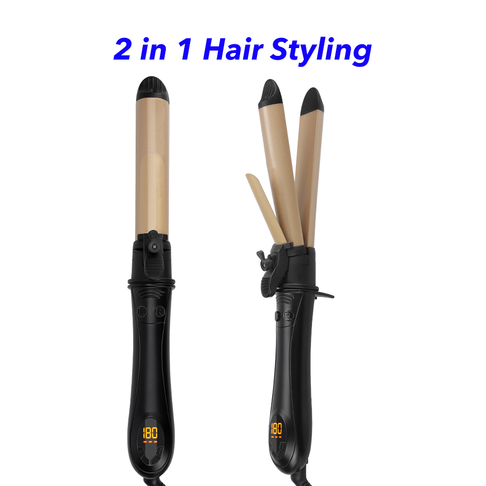 2 In 1 Hair Straightener And Curler Fast Heating Flat Iron Automatic Curling Iron