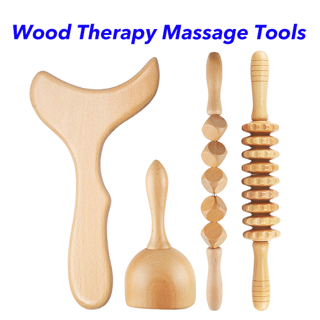 Wood Lymphatic Drainage Guasha Massage Tool Anti Cellulite Wood Massage ...