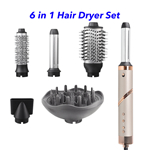 6 in 1 Fast Drying 110000Rpm Hair Dryer Professional Foldable Blow Dryer Fast Dry Low Noise Blow Dryer(Gold with diffuser)