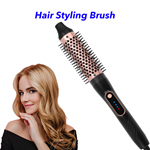 Portable Curling Iron Brush Volumizing Heated Styler Curling Wands Comb Professional Nylon Hair Brush Ionic Hair Curler Hot Brush