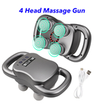 Professional 4 Heads Back Massager Handheld Body Deep Tissue Massage Gun with Infrared Light