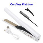 2 in 1 Adjustable Temperature Hair Straightener and Curler Mini Flat Iron Portable Cordless Hair Straightener